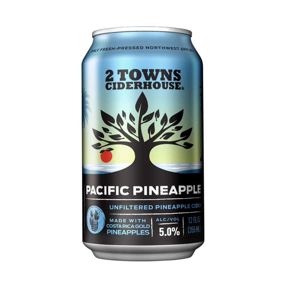 2 Towns Cider House Pacific Pineapple 12oz cans