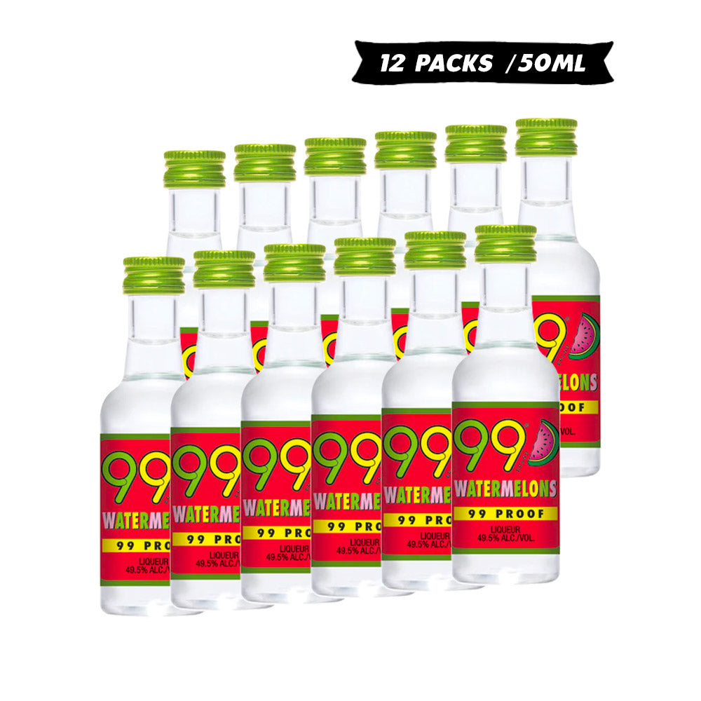 Licor 99 Sandías - Paquete de 12 botellas de 50 ml
