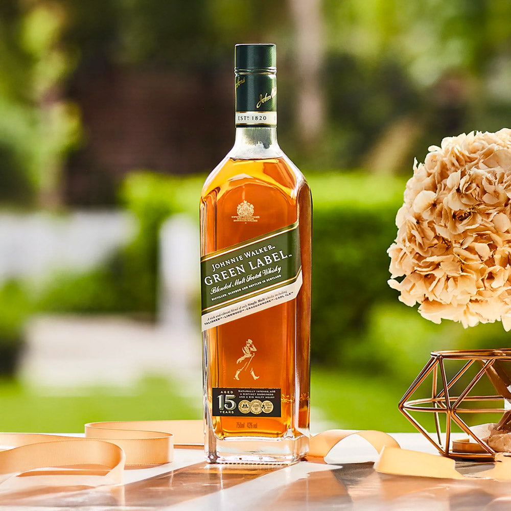 Whisky escocés de malta mezclada Johnnie Walker Green de 15 años, 750 ml