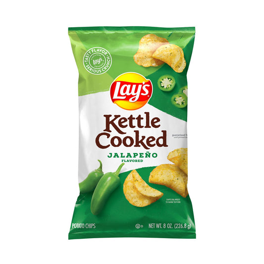 Lay's Kettle Cooked Jalapeño Flavored Potato Chips 8 oz