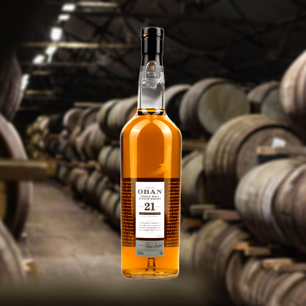 Whisky escocés de pura malta Oban de 21 años, edición limitada, 750 ml