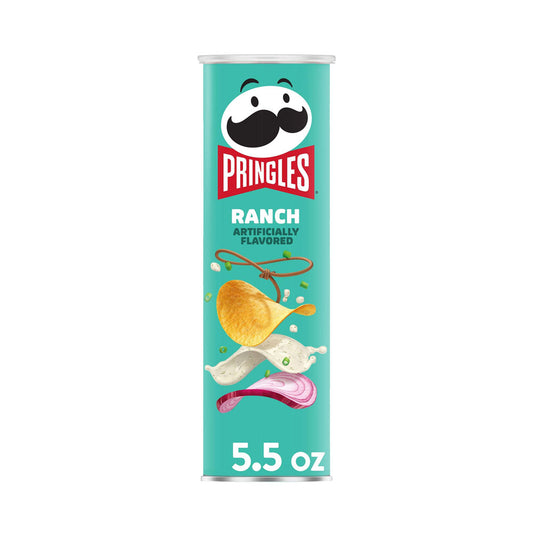 Pringles Potato Crisps Chips Lunch Snacks Ranch 5.5 oz