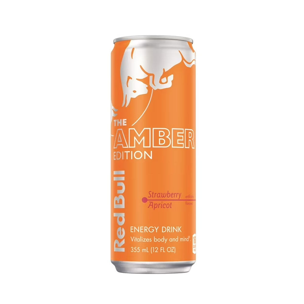Red Bull Amber Edition Strawberry Apricot Energy Drink 12oz