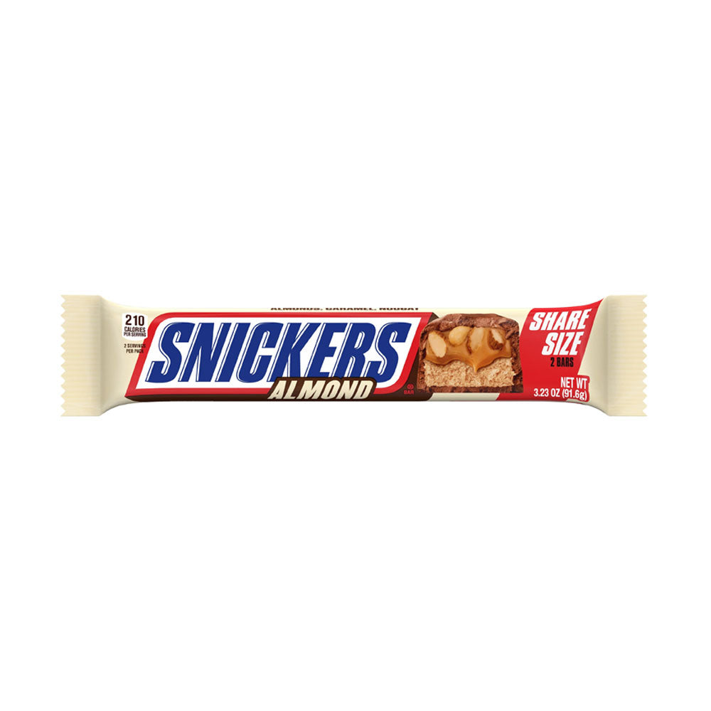Snickers Almond Candy Milk Chocolate Bar, Share Size - 3.23 oz