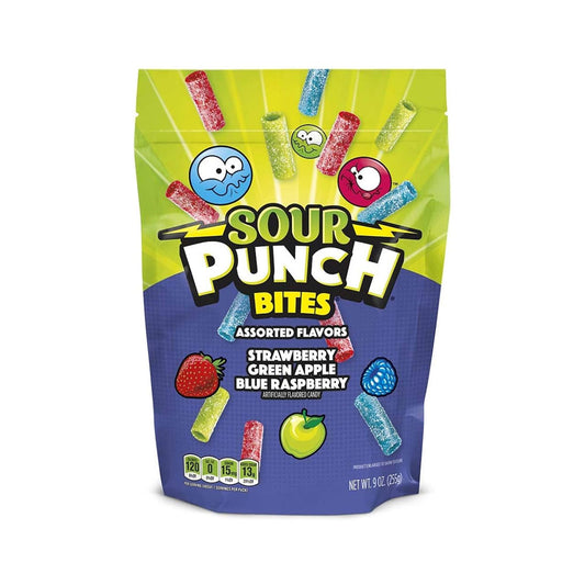 Sour Punch Bites - Strawberry, Green Apple, Blue Raspberry