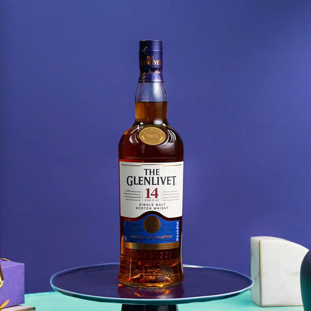 Whisky escocés de pura malta Glenlivet de 14 años en barrica de coñac, 750 ml