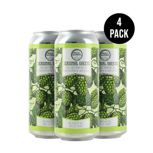 Wild Barrel Seasonal Greens Hazy IPA 4pk - 16oz Cans