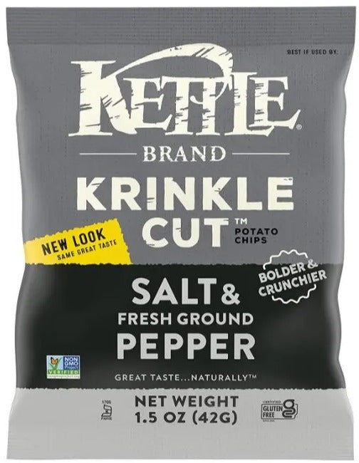 Kettle Brand Krinkle Cut Salt And Fresh Ground Pepper Kettle 1.5 oz image 0