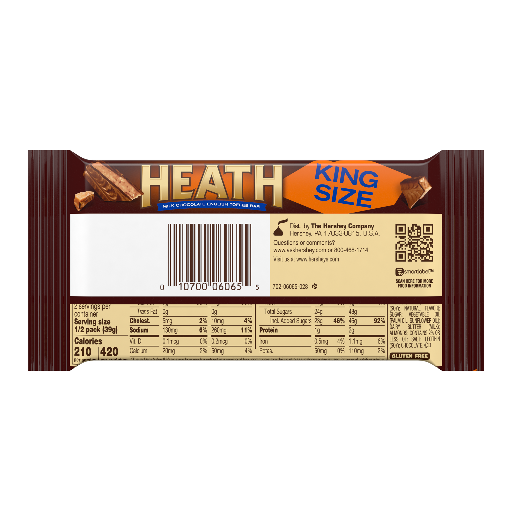 Heath Chocolatey English Toffee King Size Candy - 2.8 oz image 1