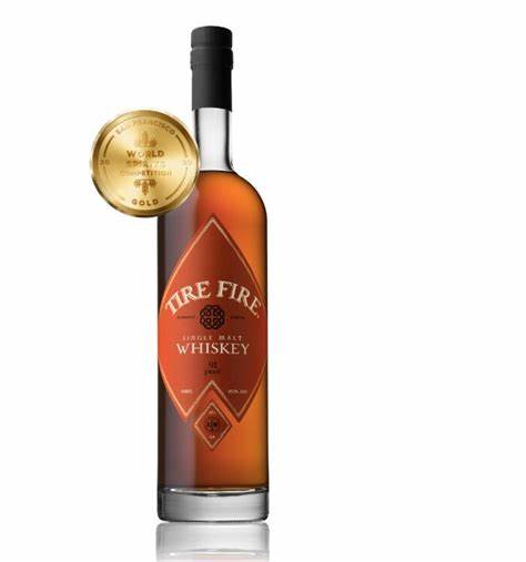 Tire Fire Heavily Peated Single Malt Whiskey 750ml image 0