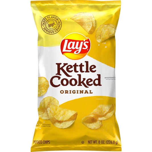 Lay's Kettle Cooked Original Potato Chips 8 oz image 0