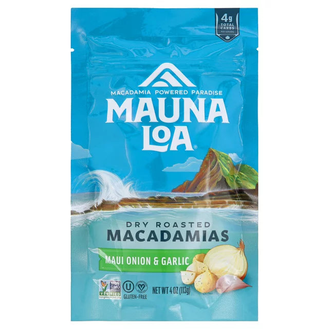 Mauna Loa, Dry Roasted Macadamias, Maui Onion & Garlic 4 oz image 0