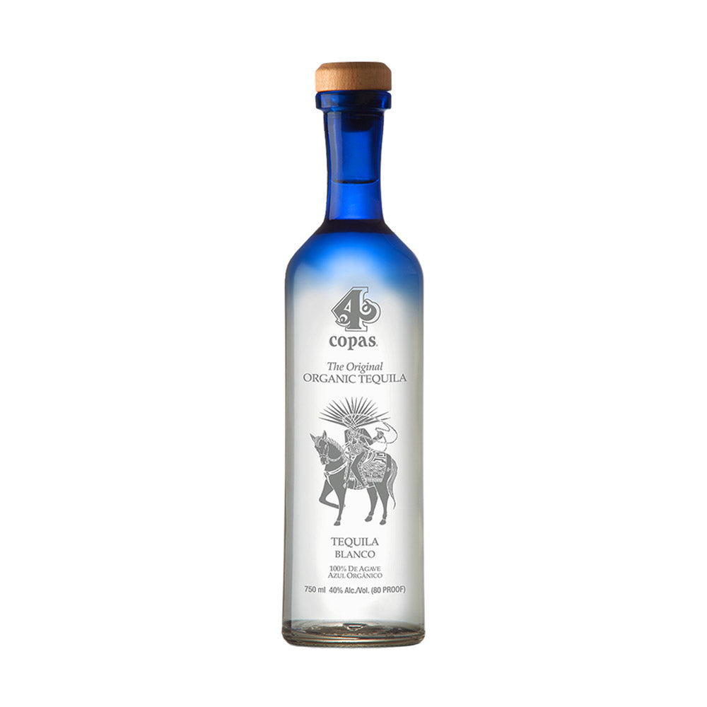 4 Copas Tequila Blanco Orgánico 750ml