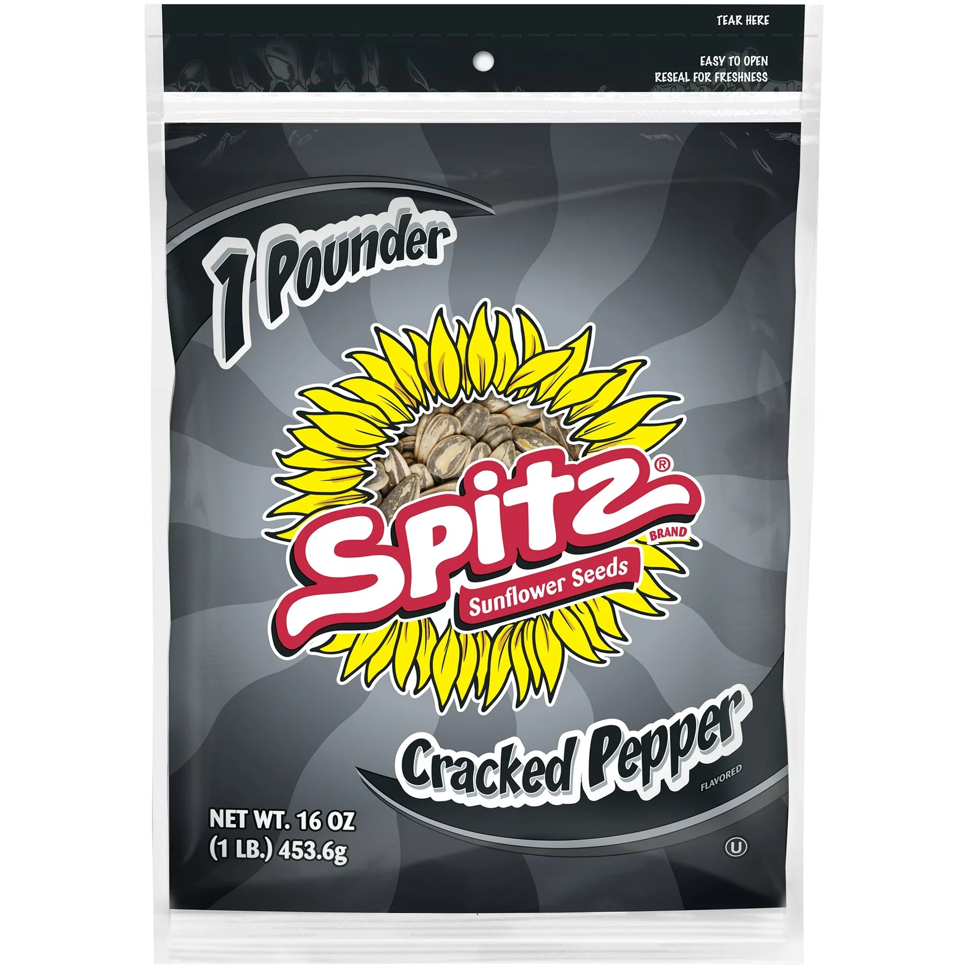 Spitz Cracked Pepper Sunflower Seeds 16 oz image 0