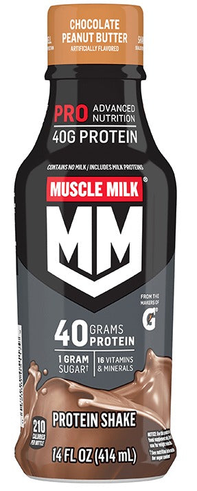 Muscle Milk Pro Non-Dairy Protein Shake Chocolate Peanut Butter 14oz image 0