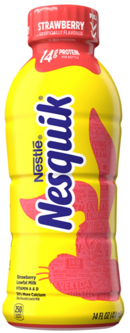 Nestle Nesquik Strawberry Low-fat Milk 14oz image 0