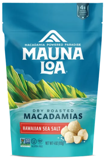 Mauna Loa, Dry Roasted Macadamias, Hawaiian Sea Salt 4 oz image 0