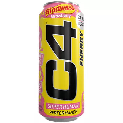 C4 Original Carbonated Performance Energy Drink - Starburst Strawberry 16oz image 0