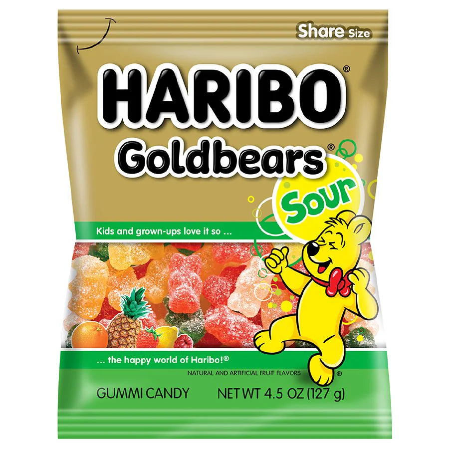 HARIBO Gummi Candy, Sour Goldbears 4.5 oz image 0