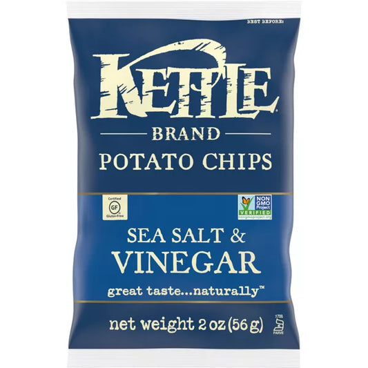 Kettle Brand Potato Chips Salt & Vinegar Kettle Chips Snack - 2oz image 0