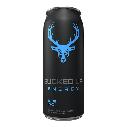 Bucked Up Energy Blue Raz 16oz image 0