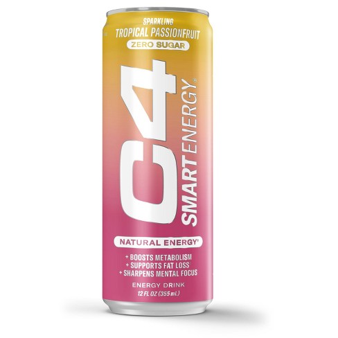 C4 Smart Energy Drink,Tropical Passionfruit, 12oz image 0