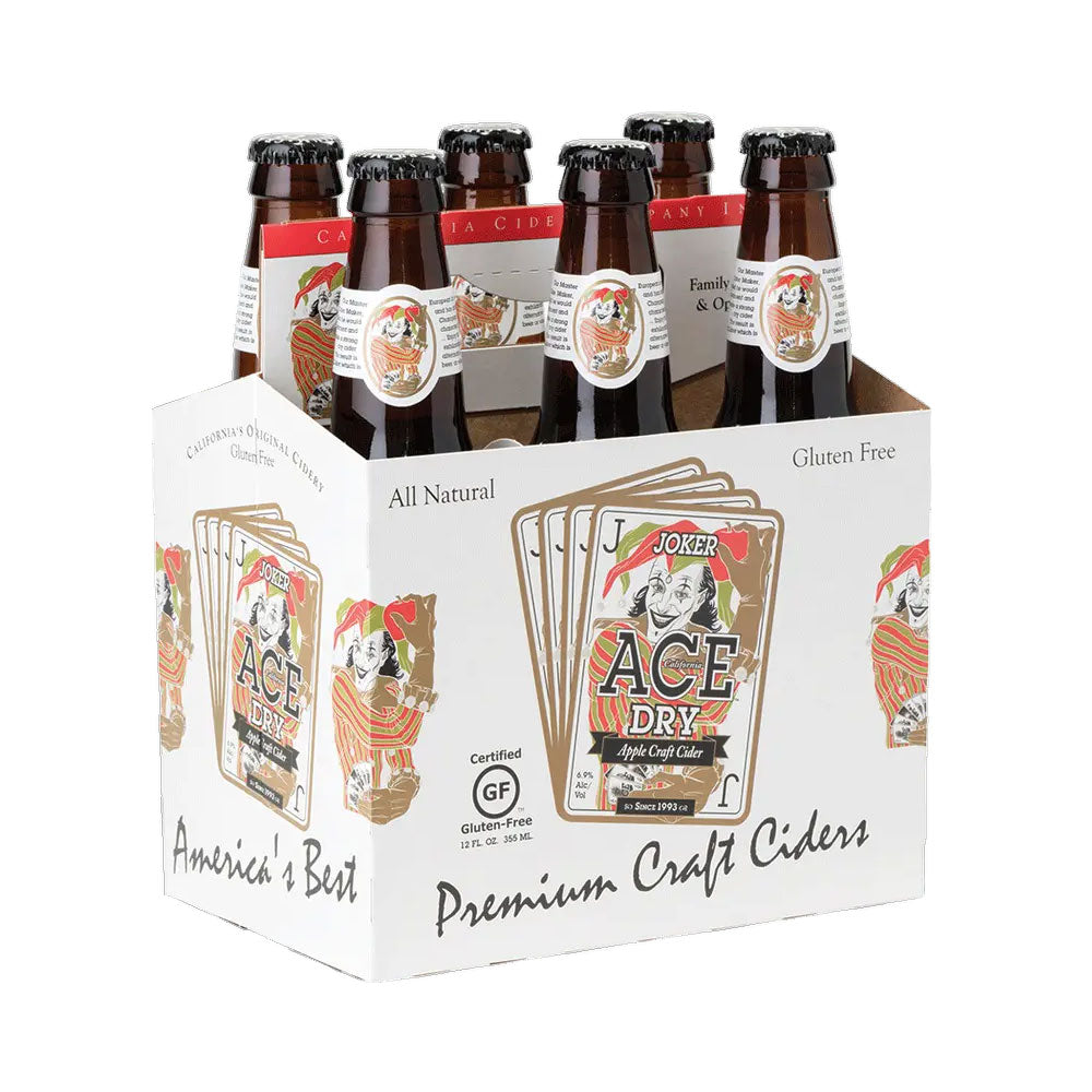 Ace Joker Dry Apple Craft Cider 6pk - 12 oz bottles