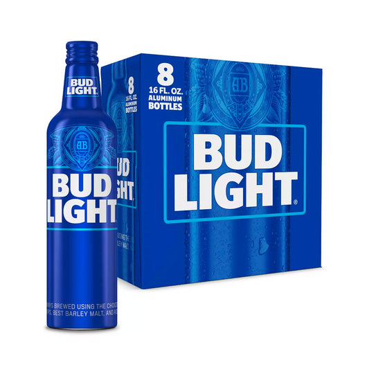 Bud Light 8Pck 16oz Aluminum Bottles