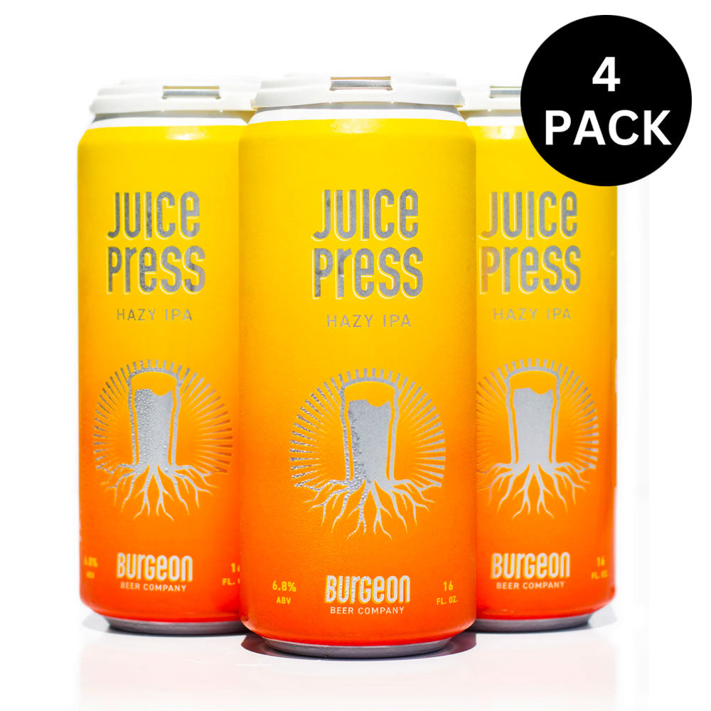 Burgeon Beer Co. Juice Press Hazy 4pk - 16oz Cans