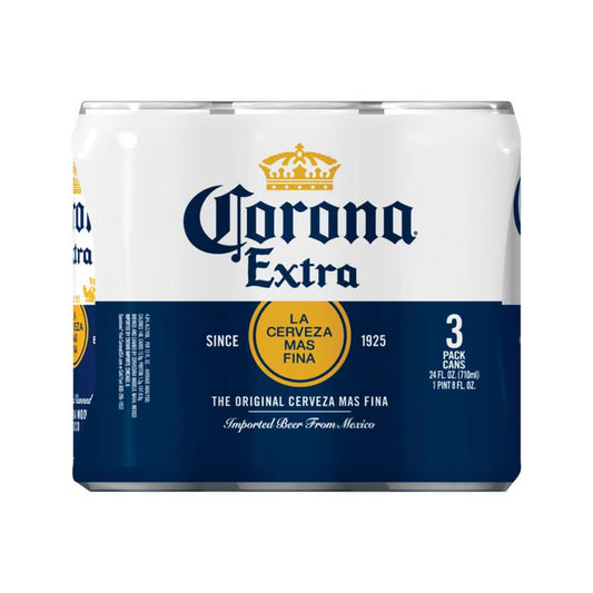 Corona Extra Beer 3pk - 24oz Cans