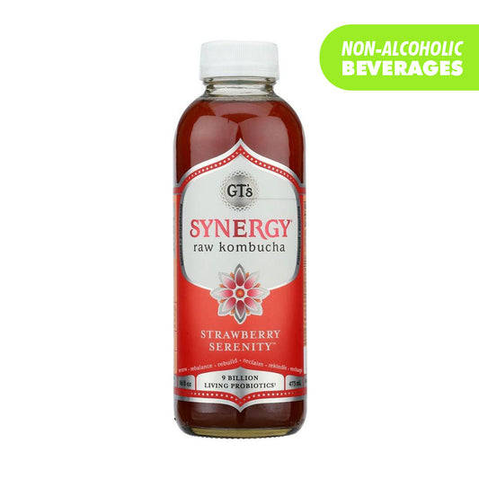 GT's Synergy Lemon Berry Organic Raw Kombucha Single Bottle 16oz