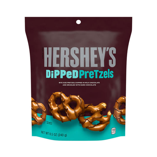 HERSHEY'S Milk Chocolate Dipped Pretzels 8.5 oz