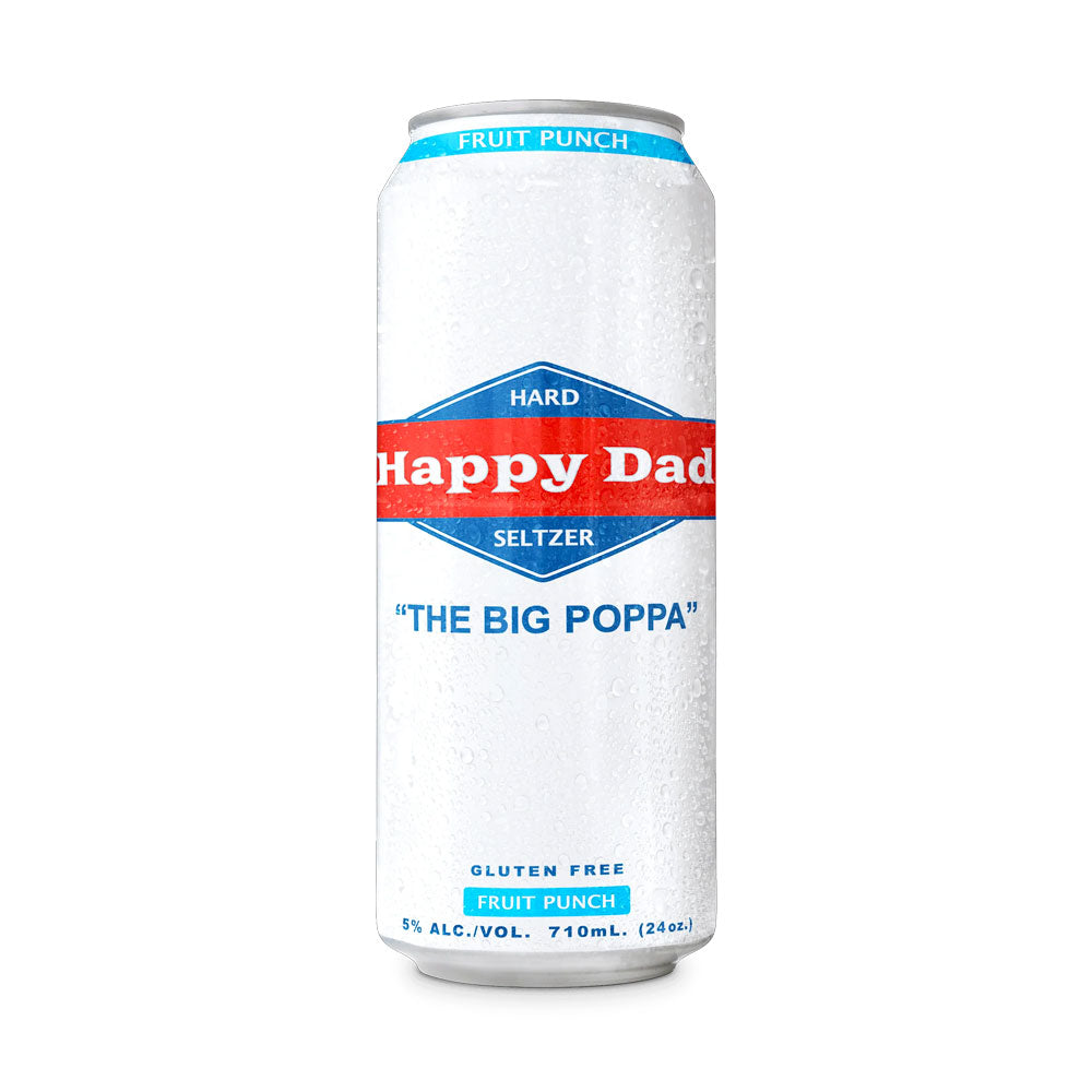 Happy Dad The Big Poppa Fruit Punch Hard Seltzer Single Can 24oz