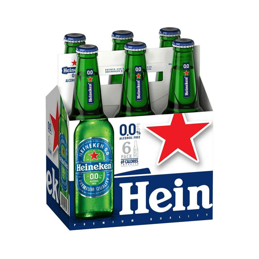 Heineken 0.0 Non-Alcoholic Beer Bottles 6pk - 11.2oz