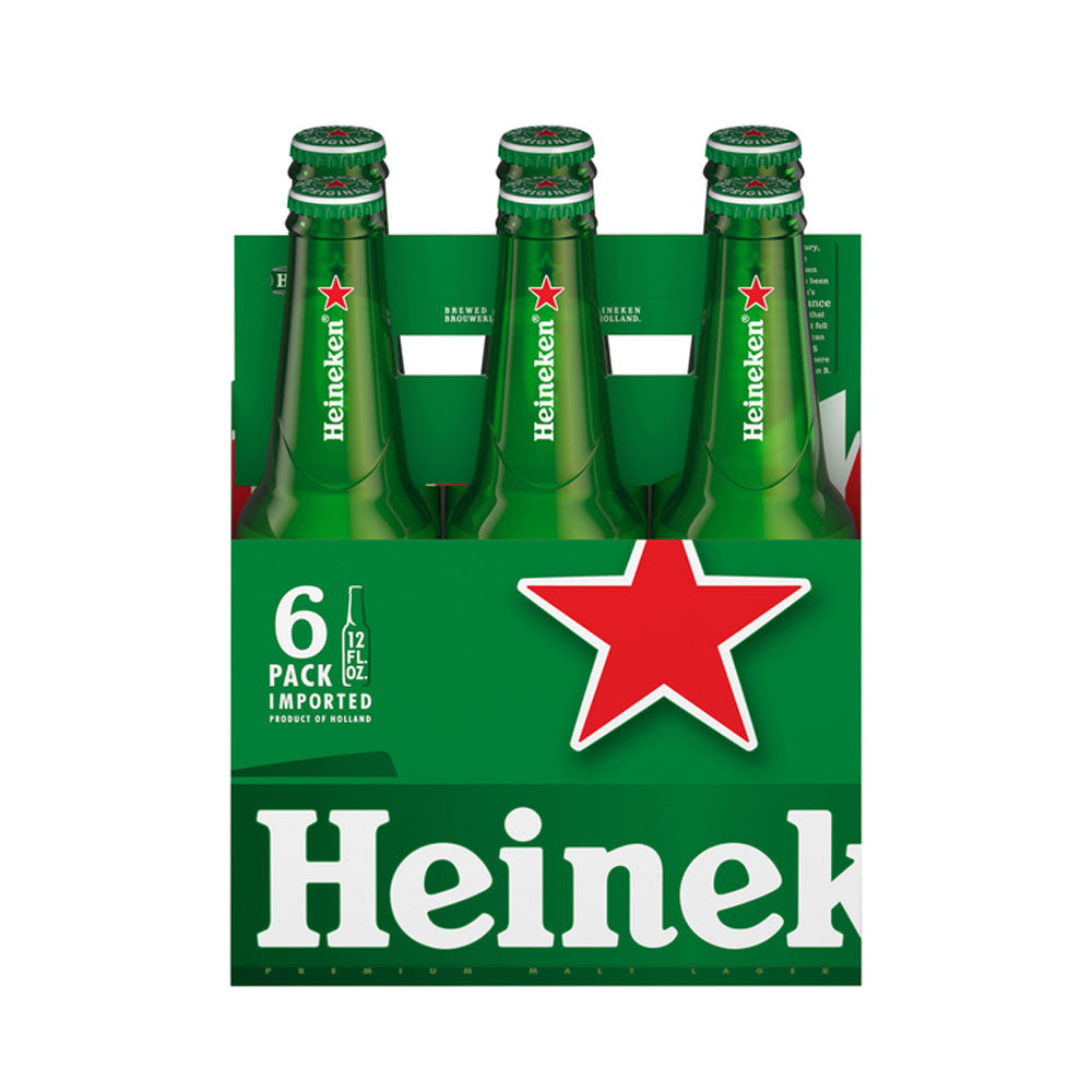 Paquete de 6 botellas Heineken Original de 12 oz