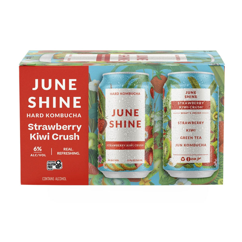 June Shine Strawberry Kiwi Crush Hard Kombuchas 6pk - 12oz Cans