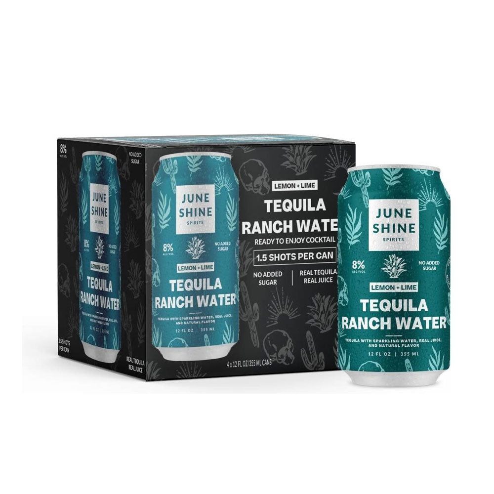 JuneShine Spirits Tequila Ranch Water 4pk - 12oz Cans