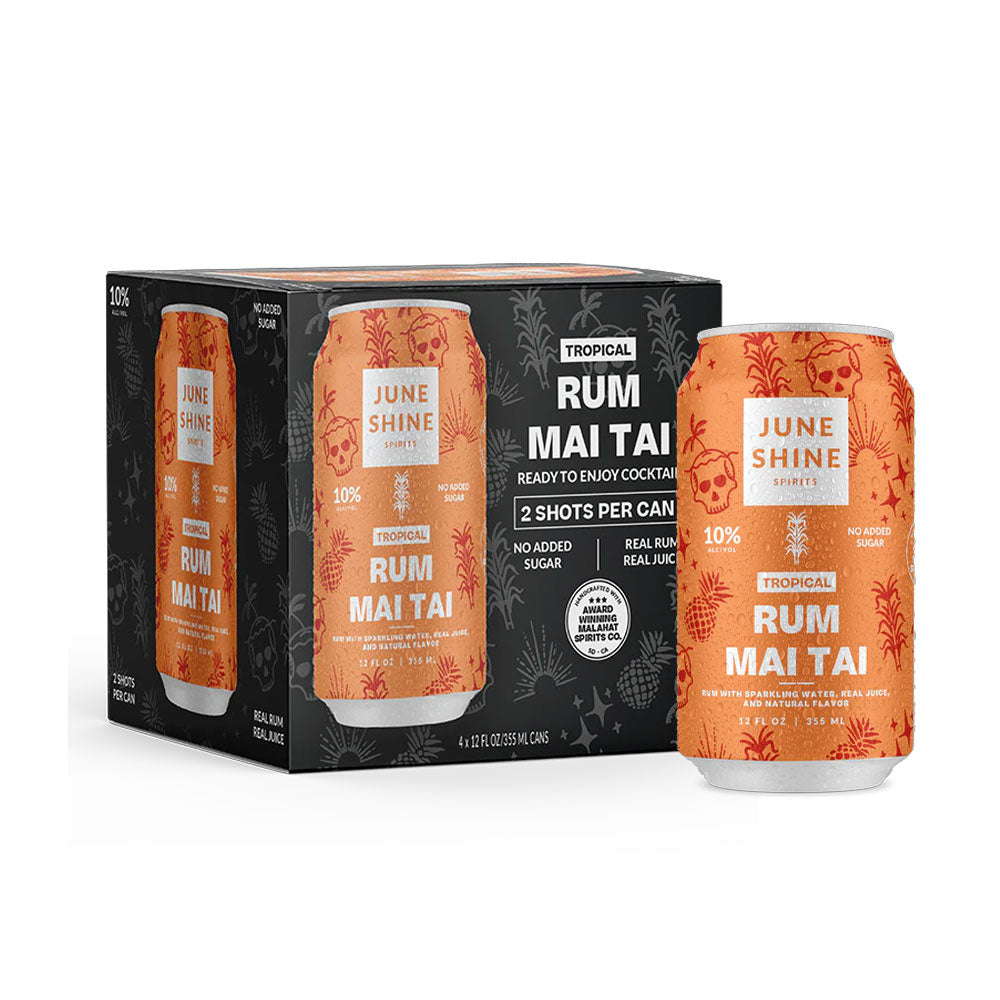 JuneShine Spirits Tropical Rum Mai Tai 4pk - 12oz Cans