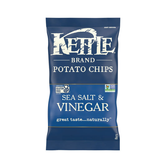Kettle Brand Potato Chips Salt & Vinegar Kettle Chips Snack 