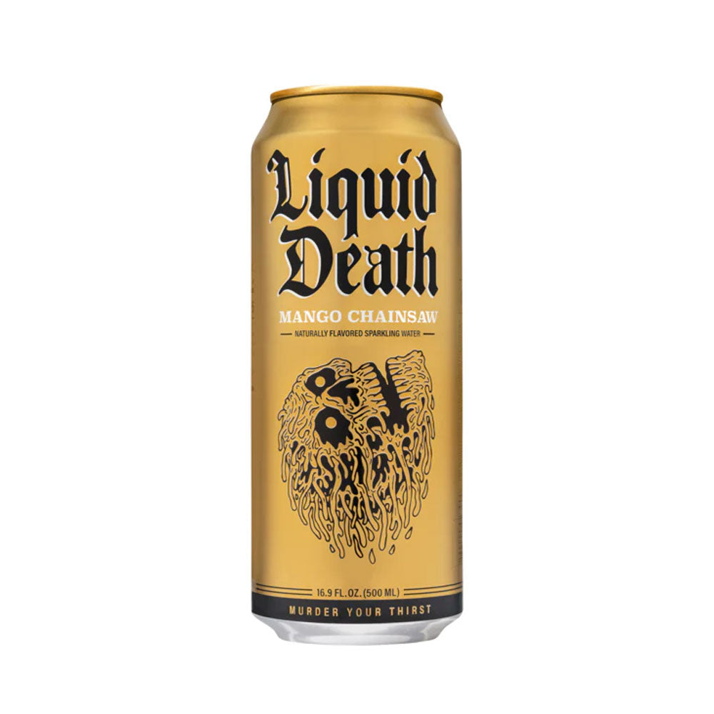 Liquid Death Sparkling Water Can - Mango Chainsaw 16.9oz