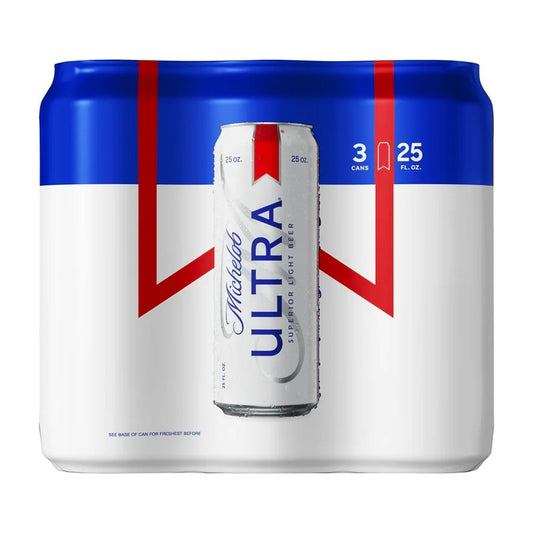 Michelob Ultra Beer 3 Pack 25 OZ Can