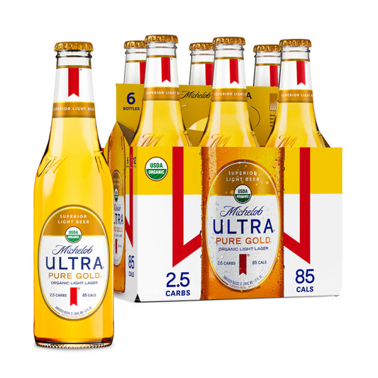 Michelob Ultra Pure Gold Organic Light 6pk - 12oz Bottles