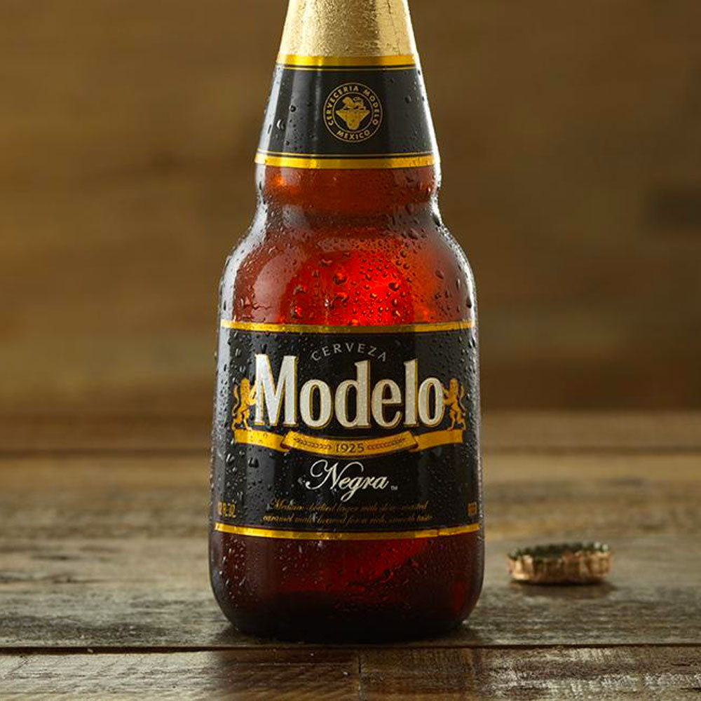 Cerveza Modelo Negra, paquete de 12, botellas de 12 oz