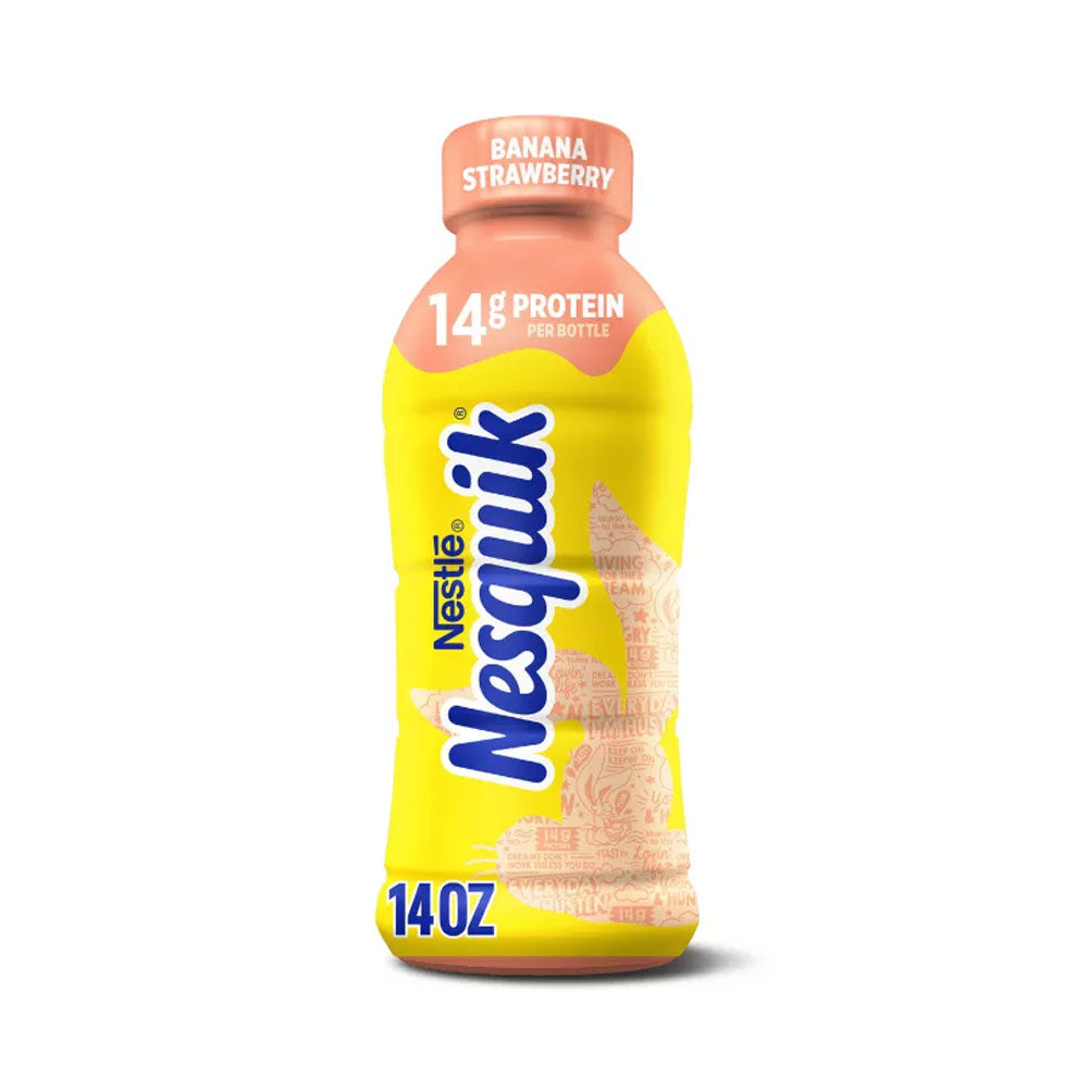 Nestle Nesquik Low Fat Banana Strawberry Milk 14oz