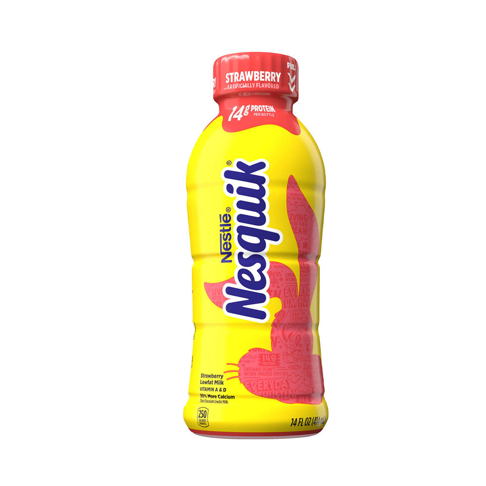 Nestle Nesquik Strawberry Low-fat Milk 14oz