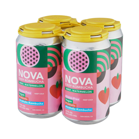 Nova Mint Watermelon Easy Kombucha 4pk - 12oz Cans