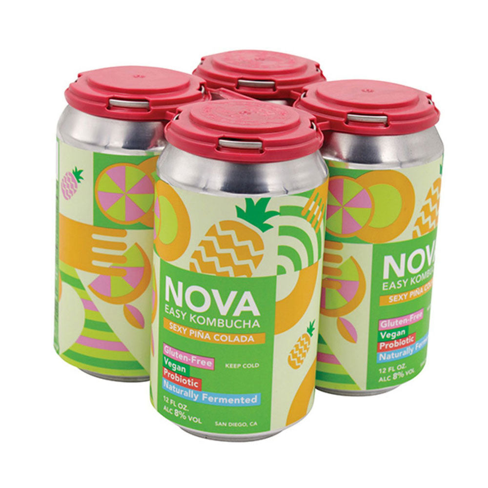 Nova Sexy Pina Colada Hard Kombucha 4pk - 12oz Cans