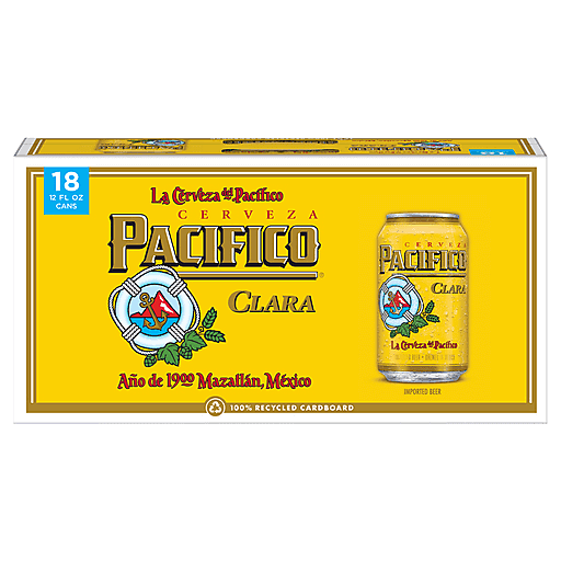 Pacifico Clara Lager Mexican Beer 18pk - 12oz Cans image 0