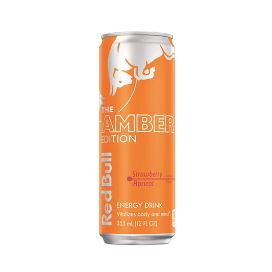 Red Bull Amber Edition Strawberry Apricot Energy Drink 12oz