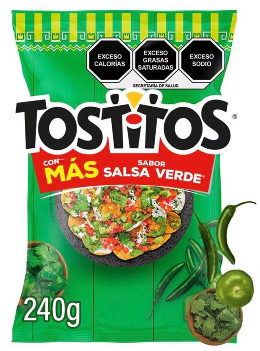 Sabritas Tostitos Salsa Verde Mexican Large Chips 6.1 oz image 0